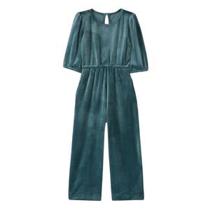 Hanna Anderson Girls Velour Jumpsuit Size 6/7